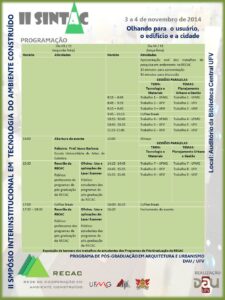 programação SINTAC 2014